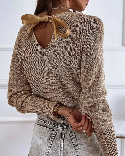Pull jersey cardigan femme dos - cardigan,