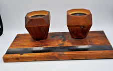 Ancien encrier en bois avec