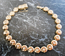 Bracelet maille ronde serti de