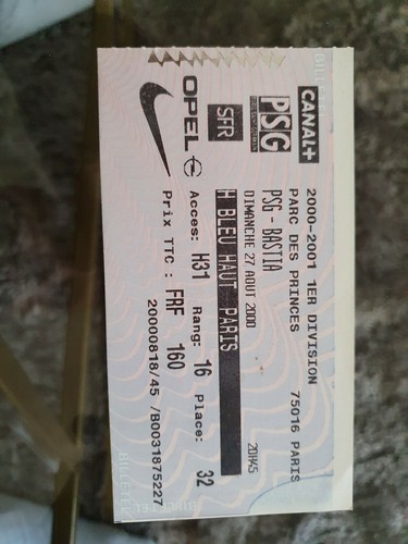Billet psg bastia - psg,