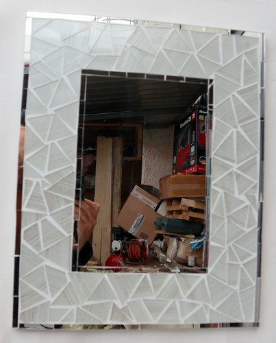 Miroir bois mosaïque de - miroir,
