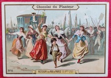 Chromo Litho CHOCOLAT DU PLANTEUR N°6 Retour du Roi à Paris 1791 - 8,7x12,2cm