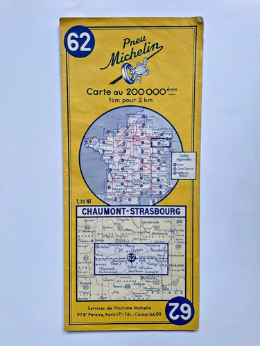 Carte michelin 1961 2e - carte,