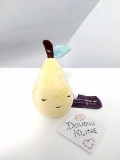 Peluche/Doudou Petit Fruit Poire Jaune Vert Marron Yeux Fermé 16cm Sergent Major