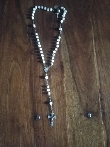 Ancien chapelet argent et - en,