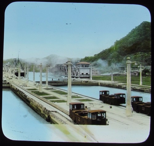 Glass magic lantern slide - magic,
