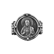 Bague chevalière homme Jésus