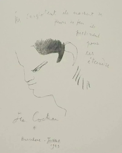 Jean cocteau fleurs de - cocteau, feu