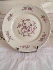 Assiette décor floral en porcelaine extra-dure " Aluminite Frugier" Limoges