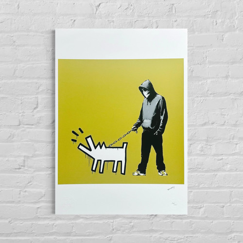 Banksy chien aboyant - banksy,