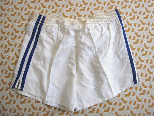 Short football blanc bleu - blanc,