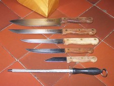 SOLINGEN   Bloc Bois avec 5 Couteaux de cuisine et Fusil à Aiguiser 