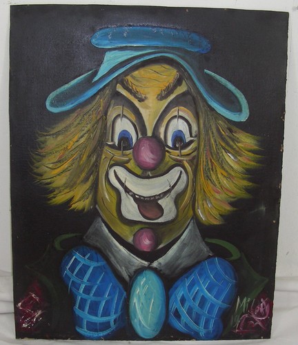 Tableau peinture milord clown - tableau,