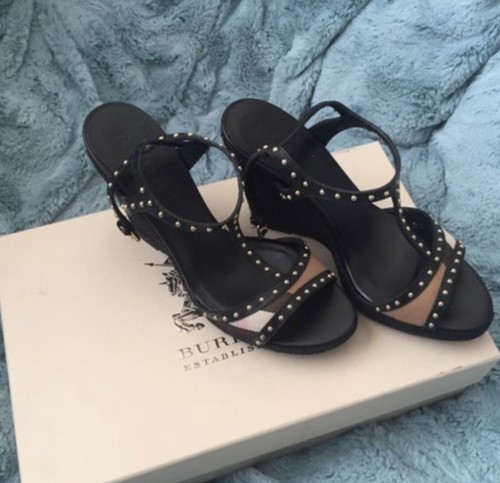 Burberry wedge sandals - burberry,