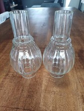 Paire GLOBE VERRE CHEMINEE