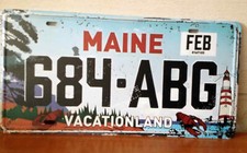 Plaque immatriculation 30 X 16 cm -USA: MAINE