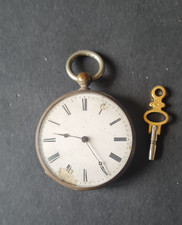 ancienne montre a gousset en argent massif poinçon crabe fonctionne