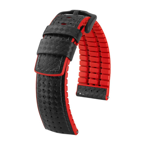 Bracelet montre noir rouge - bracelet, noir/rouge