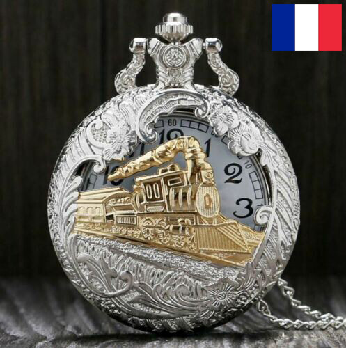 Montre poche gousset motif - gousset,