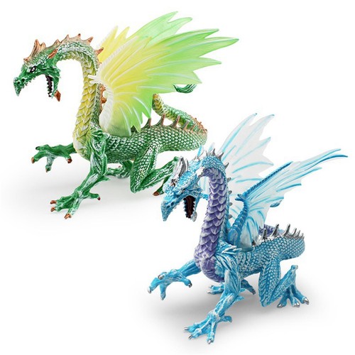 Figurine dragon peinte à - de,