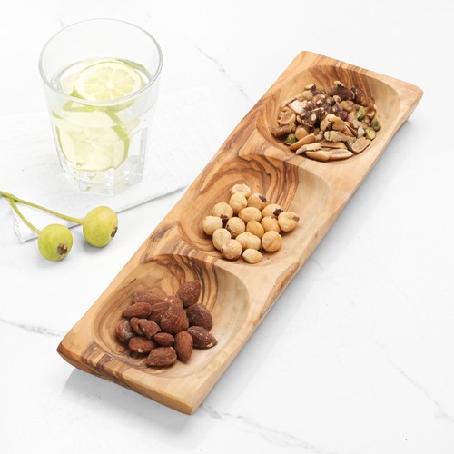 Assiette divisée bois - assiette, en