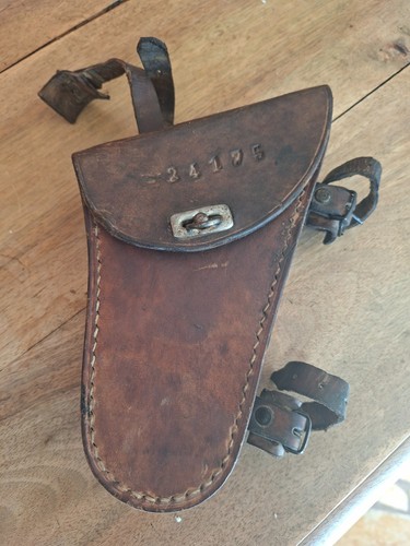 Trousse cuir marron - trousse, en