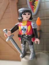 Prince chevalier dragon noir rouge jaune 9106 PLAYMOBIL soldat château 5637 5670