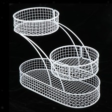 Corbeille à Fruits à 3 Niveaux, Bol à Fruits En Maille Métallique,