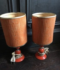 LAMPE VINTAGE ORANGE  METAL