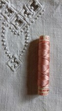 FIL DE SOIE/SILK ANCIEN GUTERMANN CORDONNET BOBINE CARTON COLORI 43-ROSE CLAIR