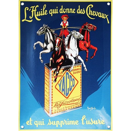 Plaque émaillée yacco - plaque,