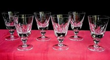SAINT LOUIS JERSEY 6 WATER GLASSES 6 VERRES A EAU CRISTAL TAILLÉ PAQUEBOT FRANCE