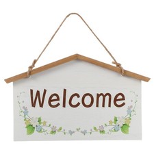  Panneau de bienvenue pour porte d'entrée : plaque murale à suspendre -