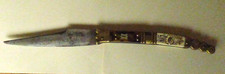 ANCIEN COUTEAU NAVAJA QUEUE DE CROTALE lame marquée BAUVOIR collection Kniffe