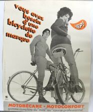 AFFICHE 1968 GARAGE MOTOBECANE MOTOCONFORT MBK MINI VELO COURSE VINTAGE CYCLE 