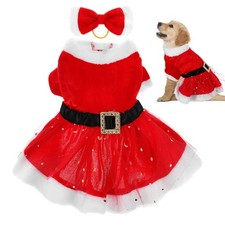  1 ensemble Costume de noël pour chien, vêtements de père noël, robe de noël
