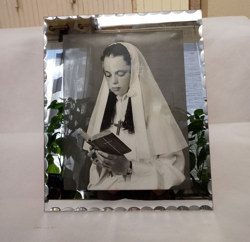 Grand cadre ancien miroir - cadre,