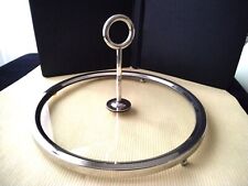 Plateau à fromage en verre et métal argenté  COUP DE BALAI