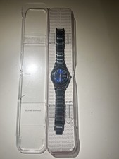 montre swatch cadran bleu
