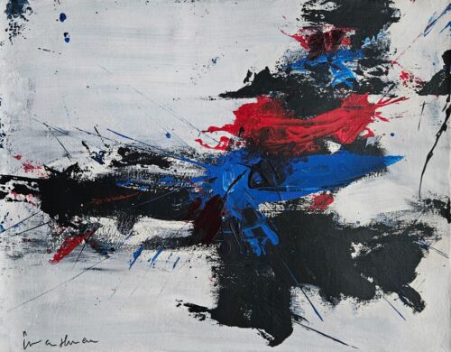 Peinture huile abstraite - peinture, à