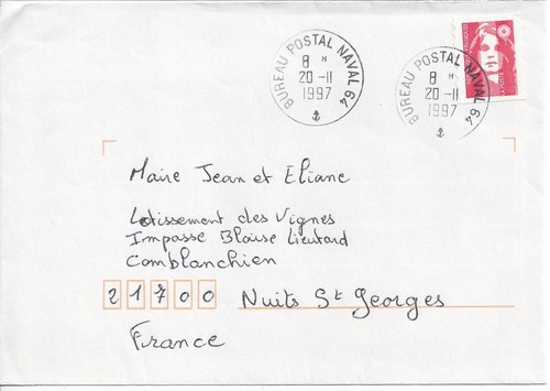 Lettre avec obliteration - lettre,