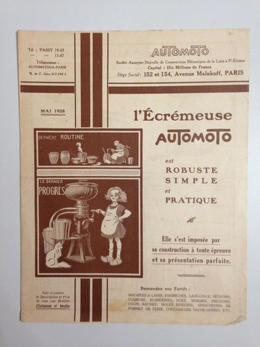 Depliant ecremeuse automoto - depliant,