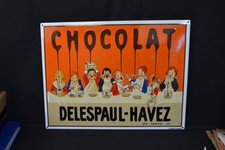 Plaque Émaillée Reproduction Chocolat Delespaul-Havez