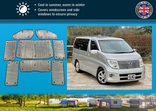 Stores thermiques pour camping-car Nissan Elgrand E51 02-10, ensemble complet