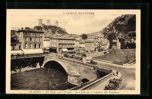 Cpa foix pont sur - le,