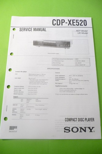 Manuel service pour sony - de,