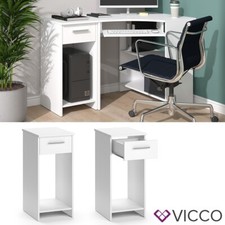 Meuble informatique Meuble d’appoint Meuble pour ordinateur Odin blanc Vicco