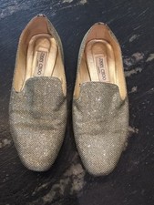 Très Belles Ballerines Argentées Jimmy Choo 38 Tbe Authentique 