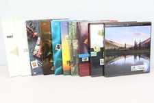 LOT DE 10 LIVRES DES TIMBRES POSTE DU CANADA DE 1987 A 1996 COMPLETS, NEUFS**