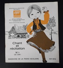 Chants et Récitations N° 1 CE-CM1 -  Emissions de la radio scolaire 1971-1972